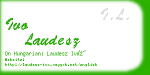 ivo laudesz business card